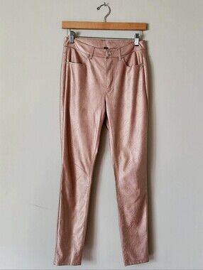 Free People Metallic Rose Gold Pants Sz 26